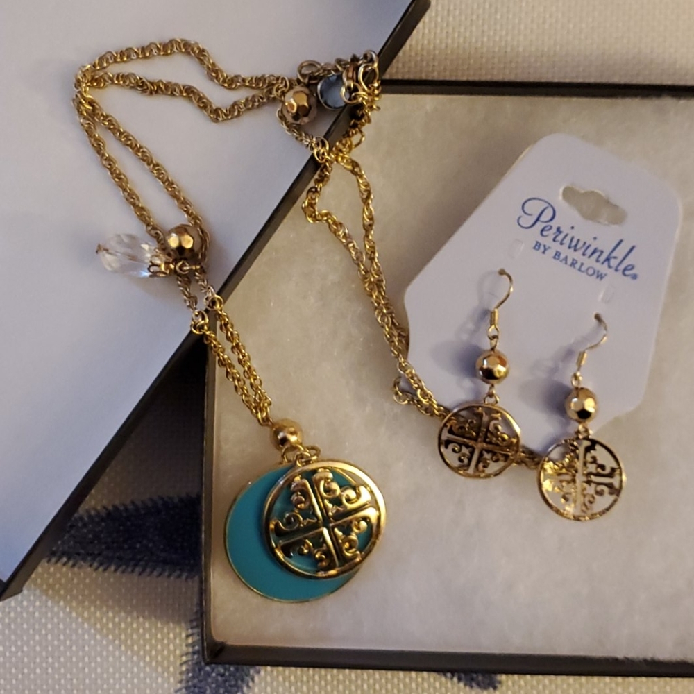 Matching earrings and necklace